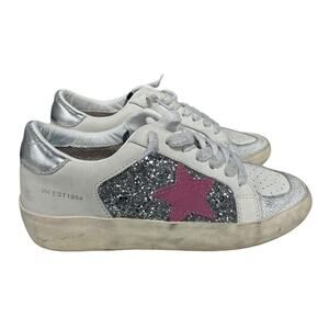 Vintage Havana Leather Quinn Star Sneaker White Silver Pink Womens 6 ASIS